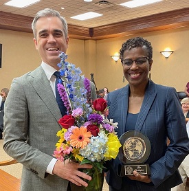 Judge Jason Ellis and Kim Christopher