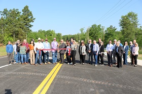County Officials hold ribbon cutting ceremony for County Road 3344